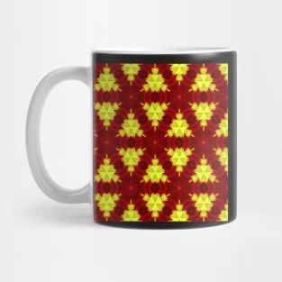 Red Yellow Chysanthemum Pattern Number 11 Mug